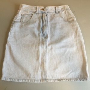 Friends White Jean Skirt